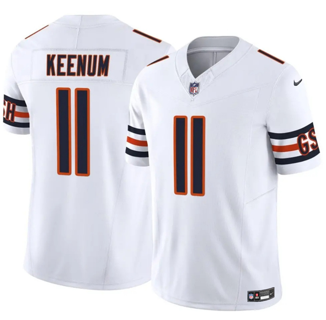 Men's White Chicago Bears #11 Case Keenum 2025 F.U.S.E. Vapor Untouchable Limited Stitched Football Jersey